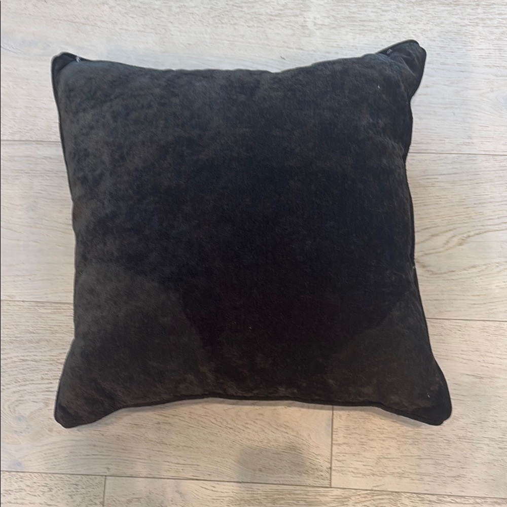 Luxurious Black Velvet Throw Pillow